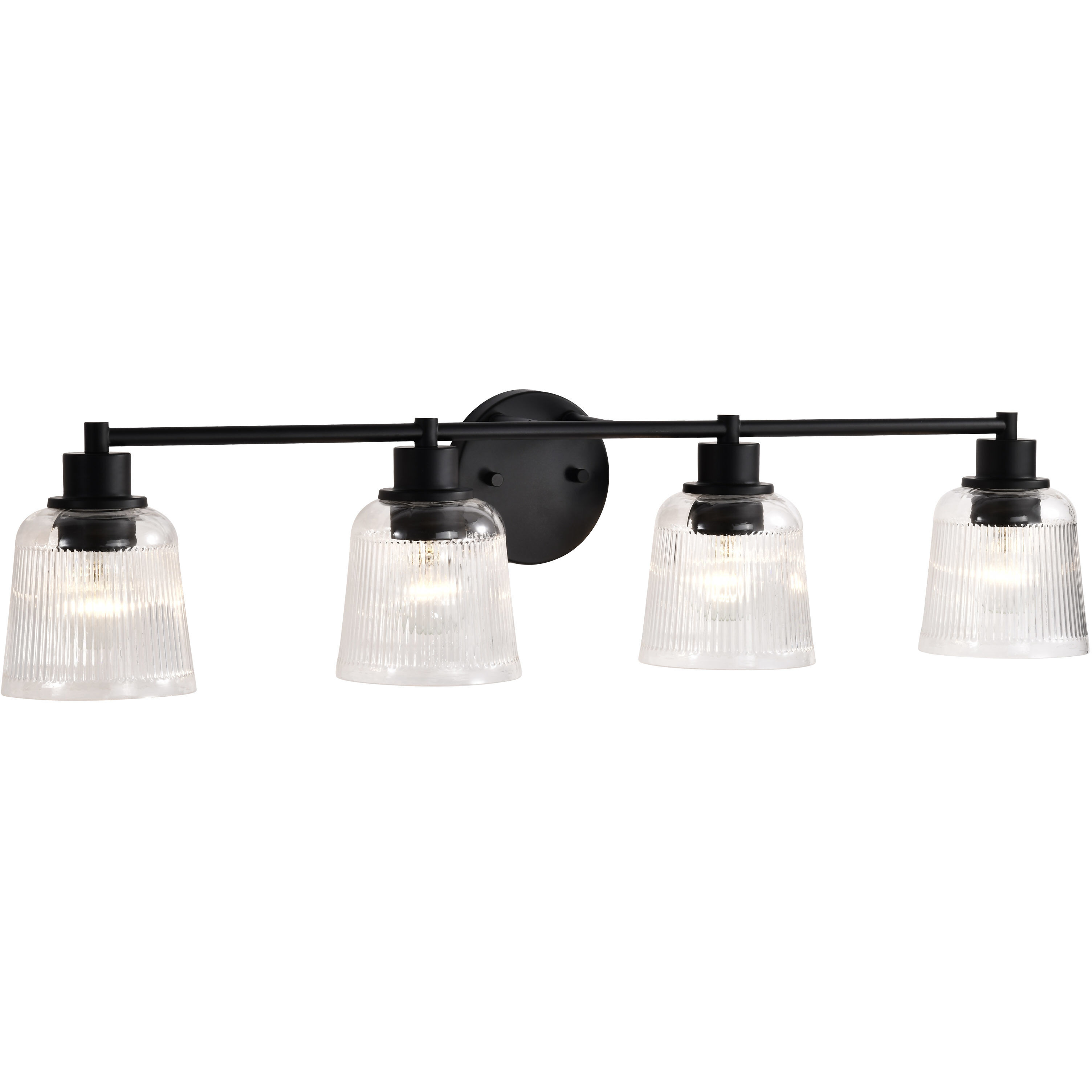 Grayson 33.5 inch Matte Black Vanity Wall Light