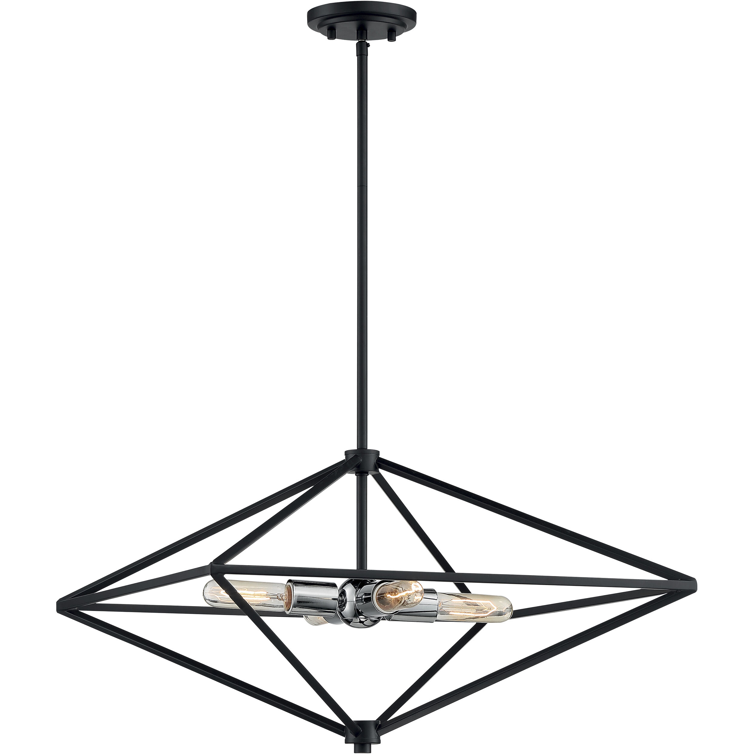 Legend 4 Light 22 inch Black and Polished Nickel Pendant Ceiling Light