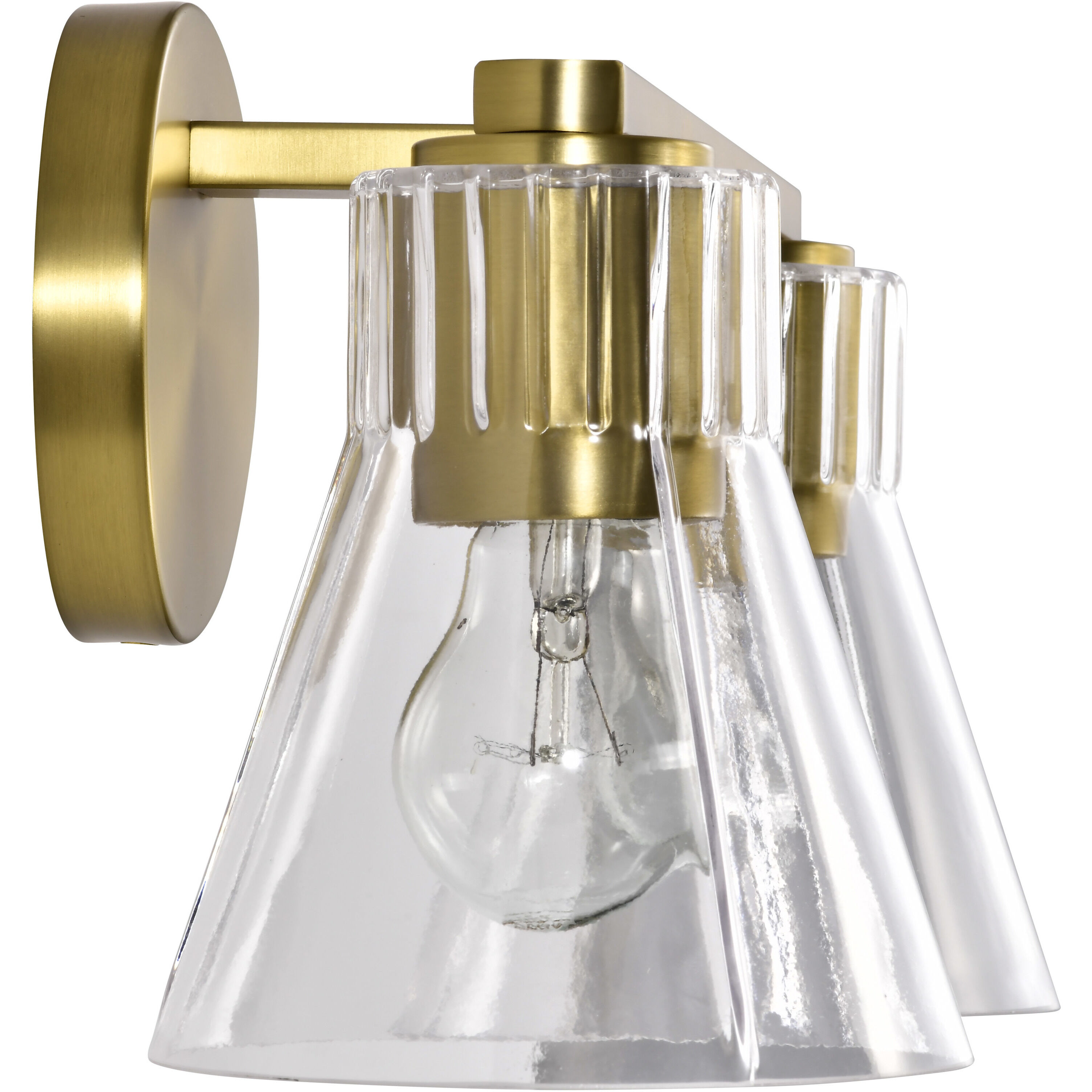 Gianna 16 inch Vintage Brass Vanity Wall Light