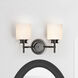 Warren 2 Light 14.5 inch Gun Metal Vanity Light Wall Light