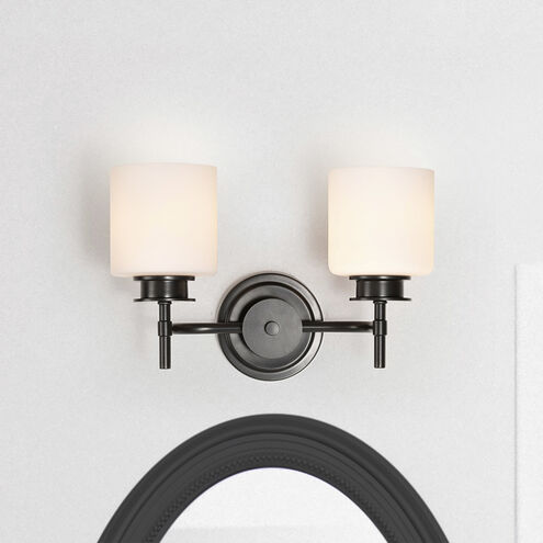 Warren 2 Light 14.5 inch Gun Metal Vanity Light Wall Light