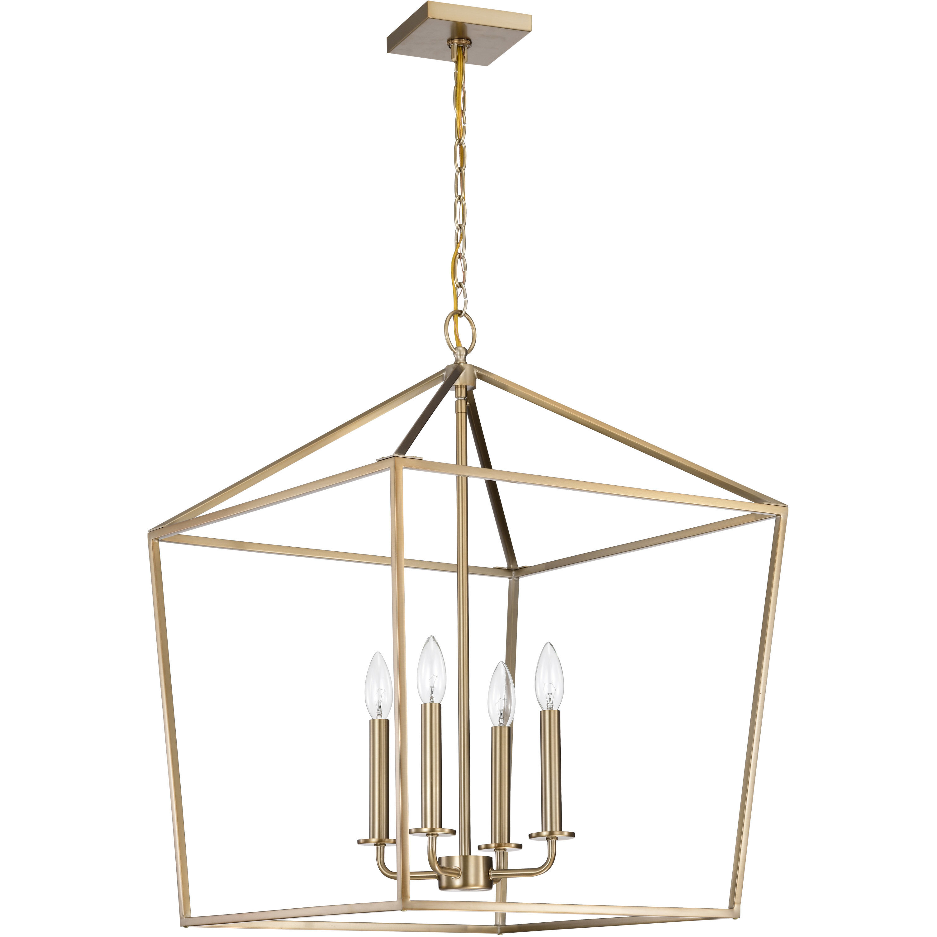 Emma 4 Light 20 inch Burnished Brass Pendant Ceiling Light