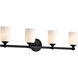 Solara 32.63 inch Matte Black Vanity Wall Light
