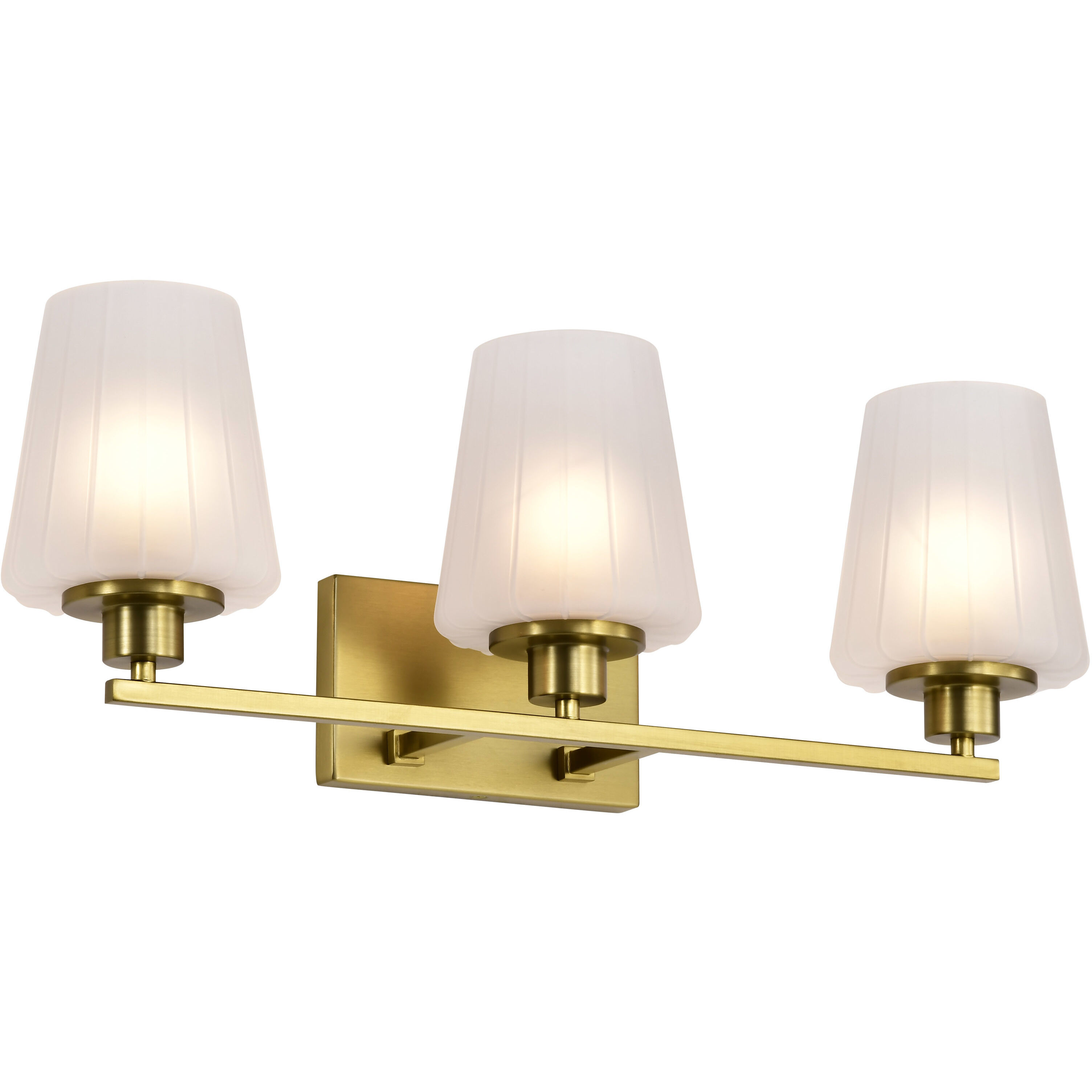 Lune 24 inch Vintage Brass Vanity Wall Light