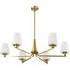 Lune 40 inch Vintage Brass Chandelier Ceiling Light