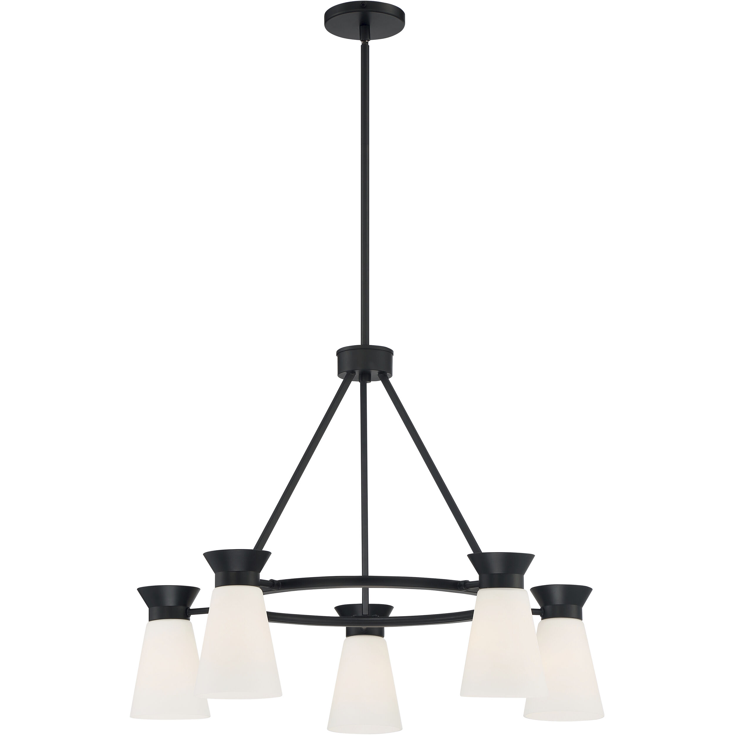 Caleta 5 Light 27 inch Black Chandelier Ceiling Light