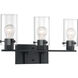 Sommerset 3 Light 21 inch Matte Black Vanity Light Wall Light