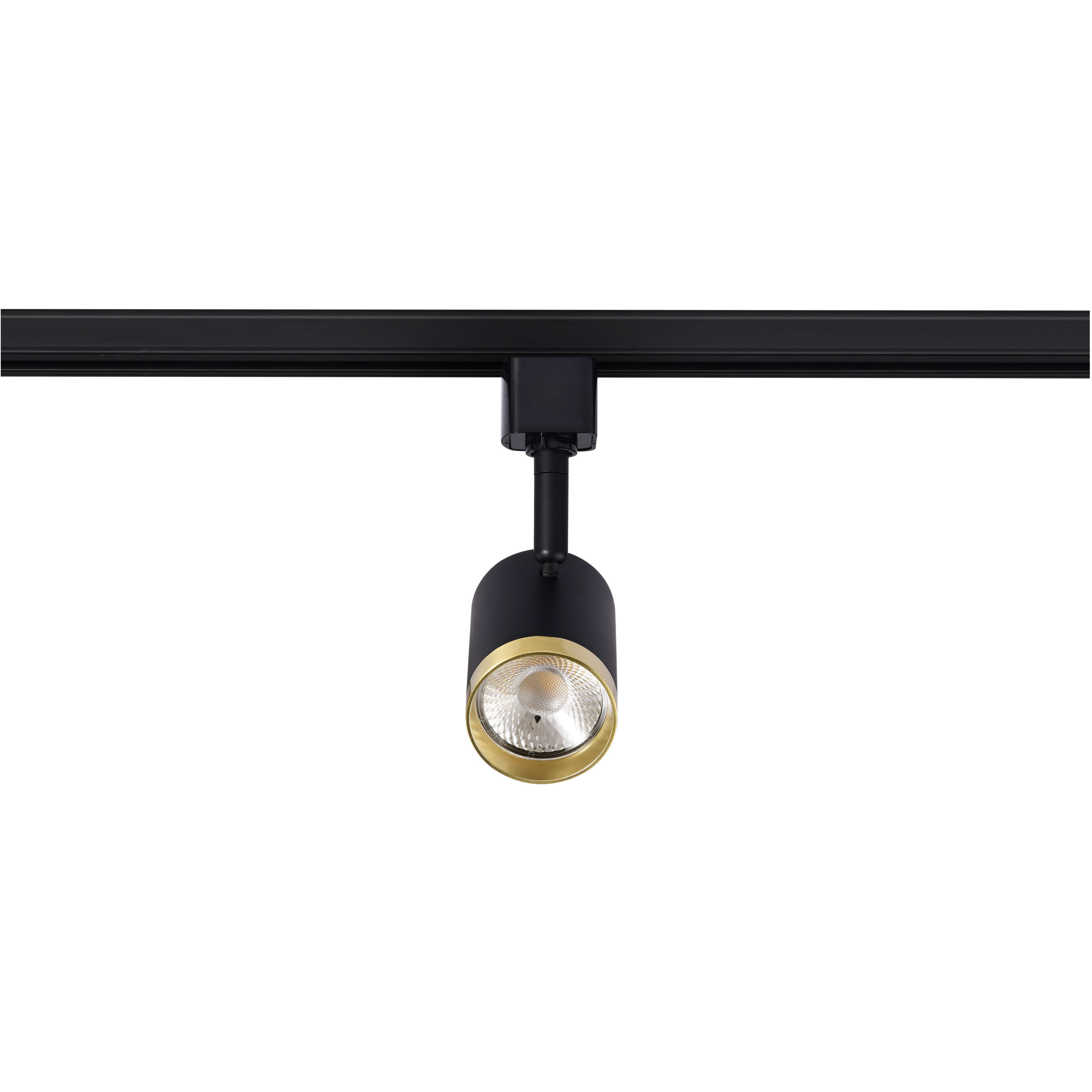 Brentwood 1 Light 120 Matte Black and Brushed Brass Track Lighting Ceiling Light