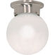 Brentwood 1 Light 6 inch Brushed Nickel Flush Mount Ceiling Light