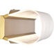 Idris LED 24.5 inch Vintage Brass Vanity Wall Light