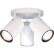 Brentwood 3 Light 18 inch White Semi Flush Mount Ceiling Light