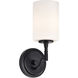 Liam 4.75 inch Matte Black Vanity Wall Light