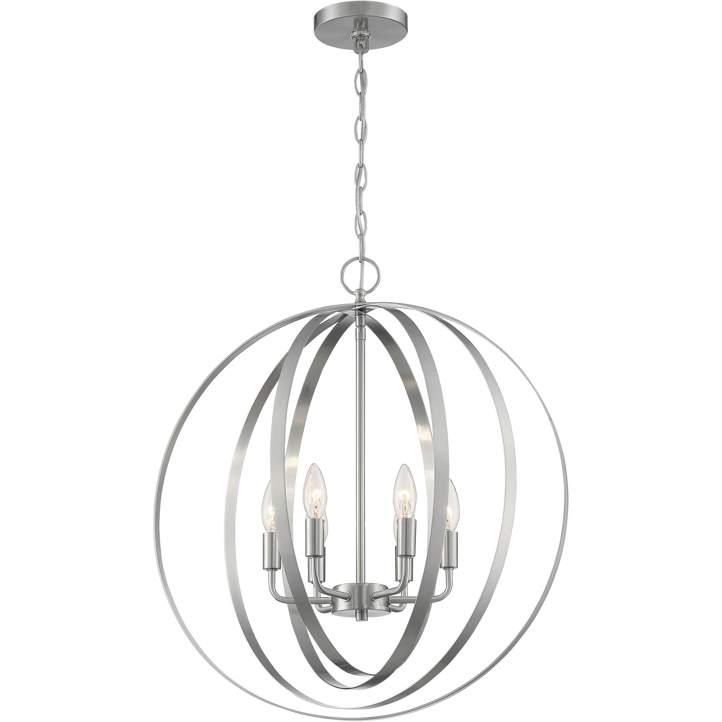 Pendleton 6 Light 22 inch Brushed Nickel Pendant Ceiling Light