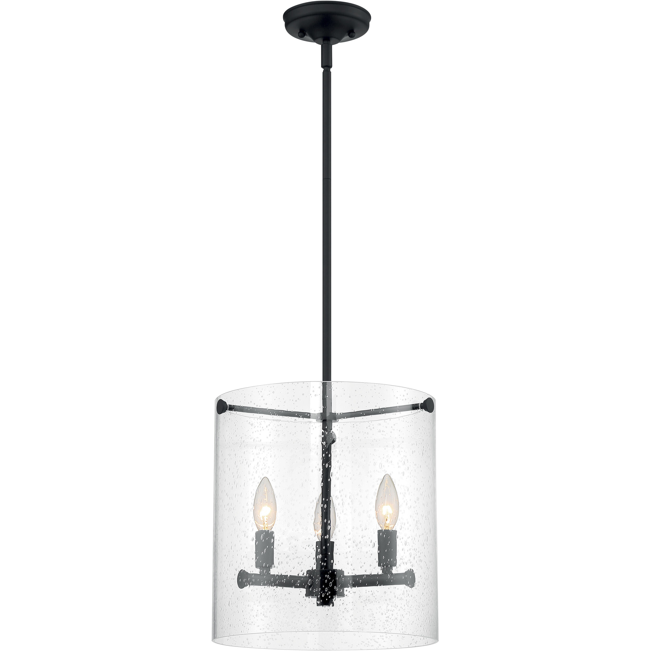 Bransel 3 Light 11.75 inch Matte Black Pendant Ceiling Light