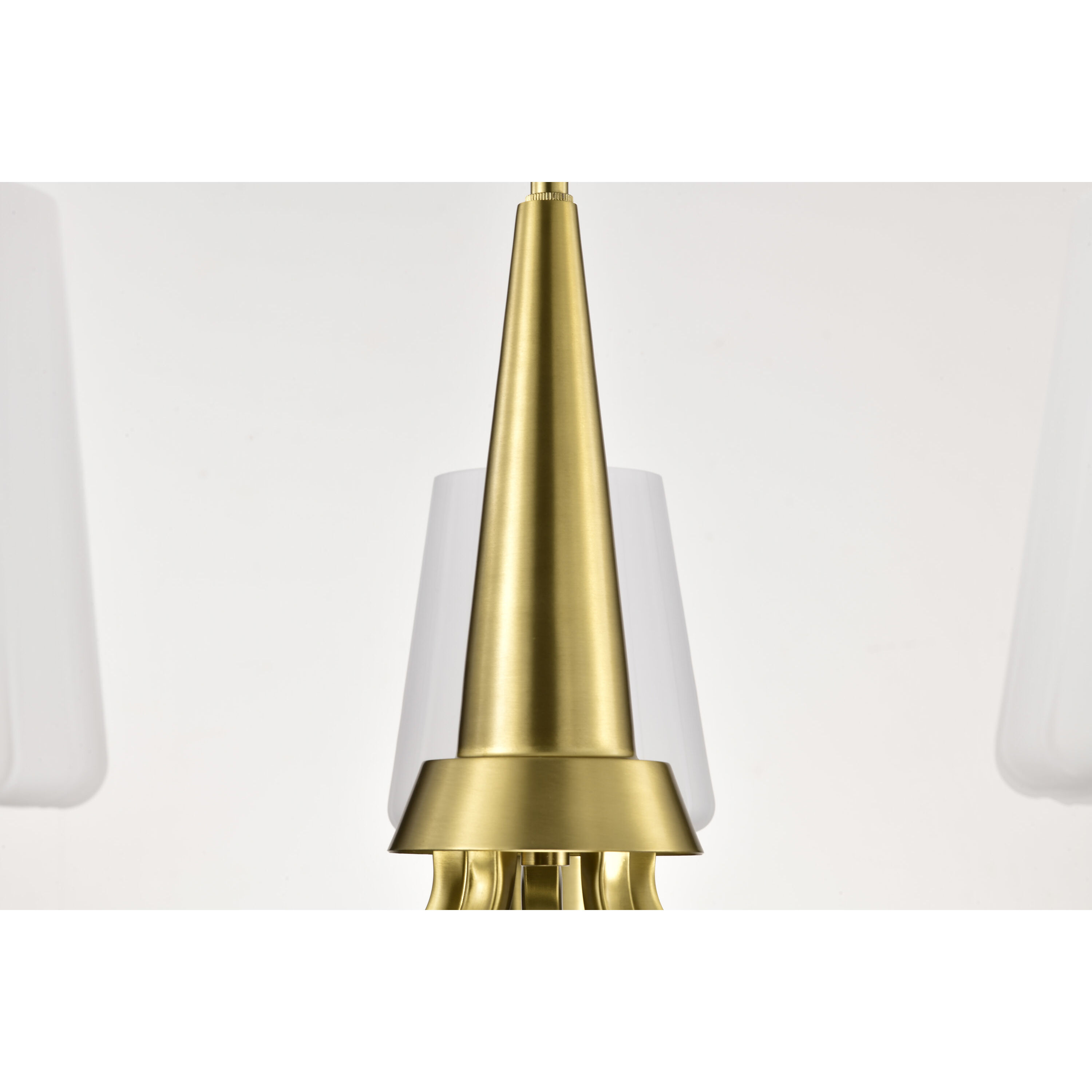 Lune 30 inch Vintage Brass Chandelier Ceiling Light