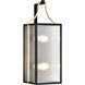 Holden 21.75 inch Black and Gold Outdoor Wall Light
