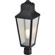 Lawrence 1 Light 22.75 inch Matte Black Outdoor Post Light