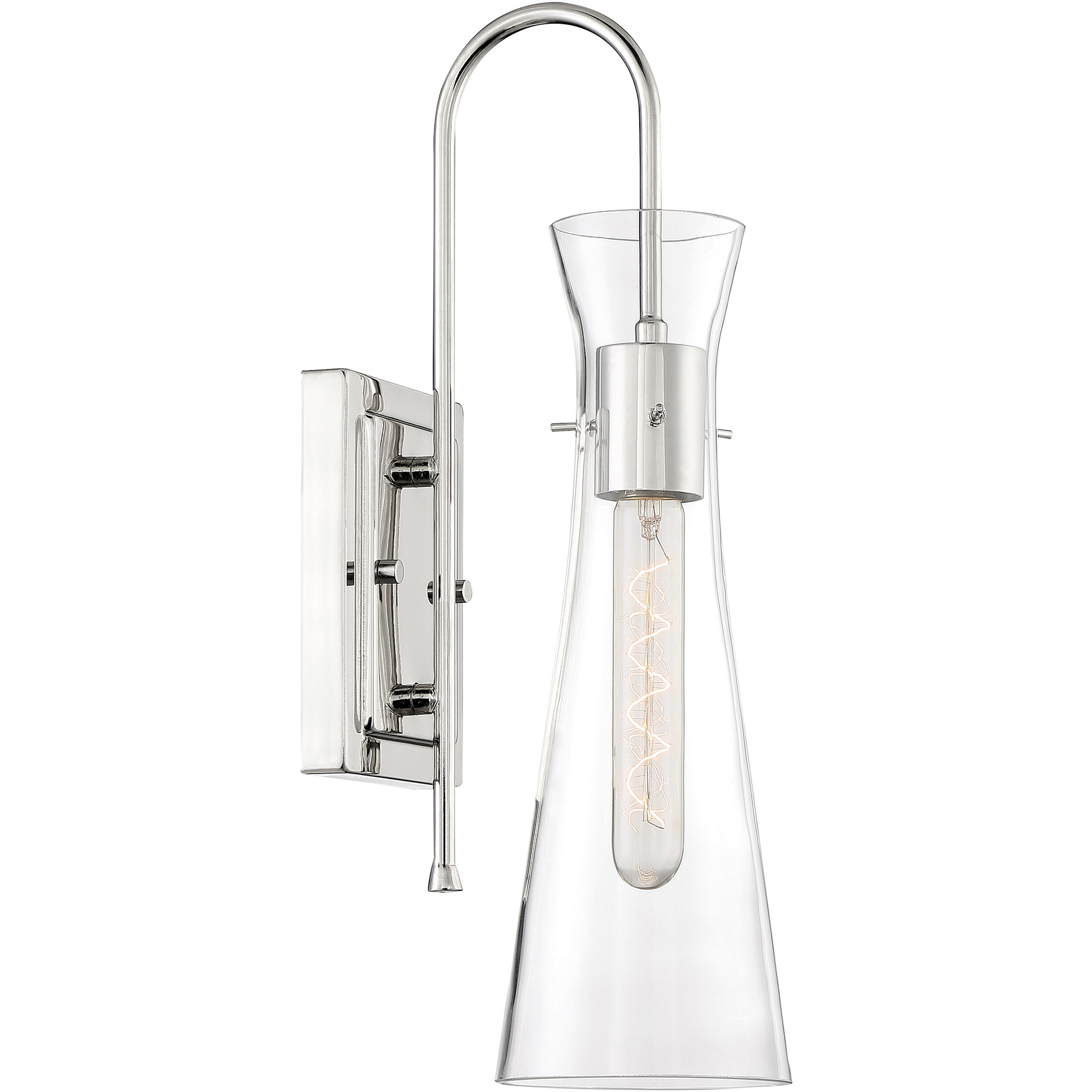 Bahari 1 Light 5 inch Polished Nickel Vanity Light Wall Light