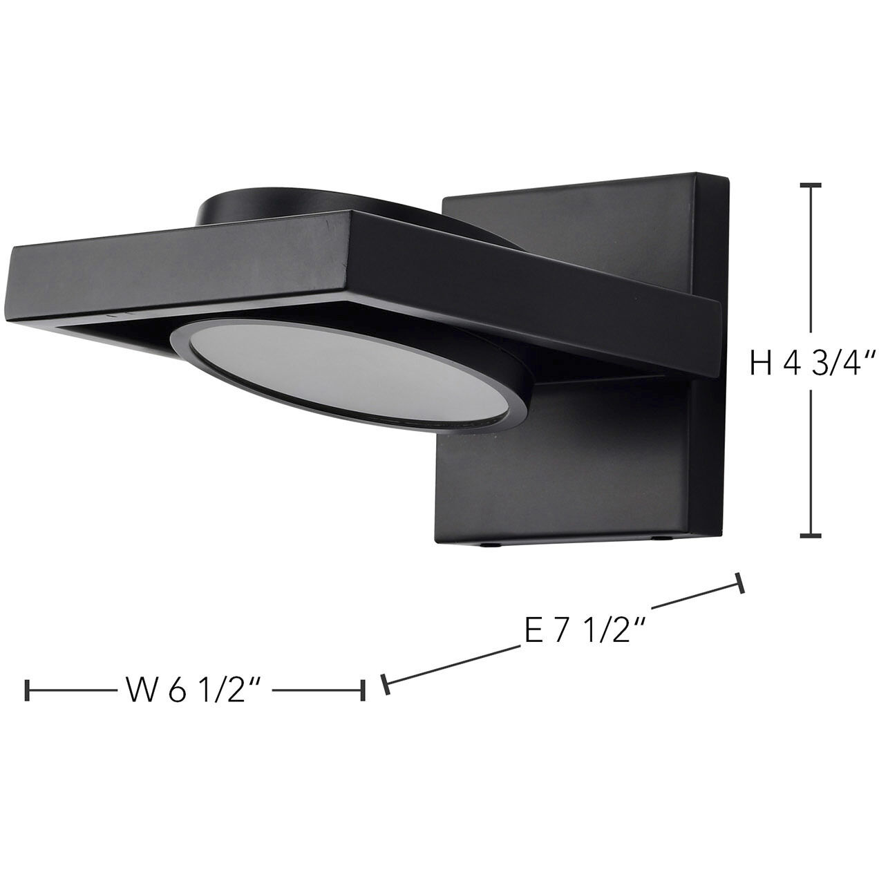 Hawk LED 7 inch Black Wall Sconce Wall Light