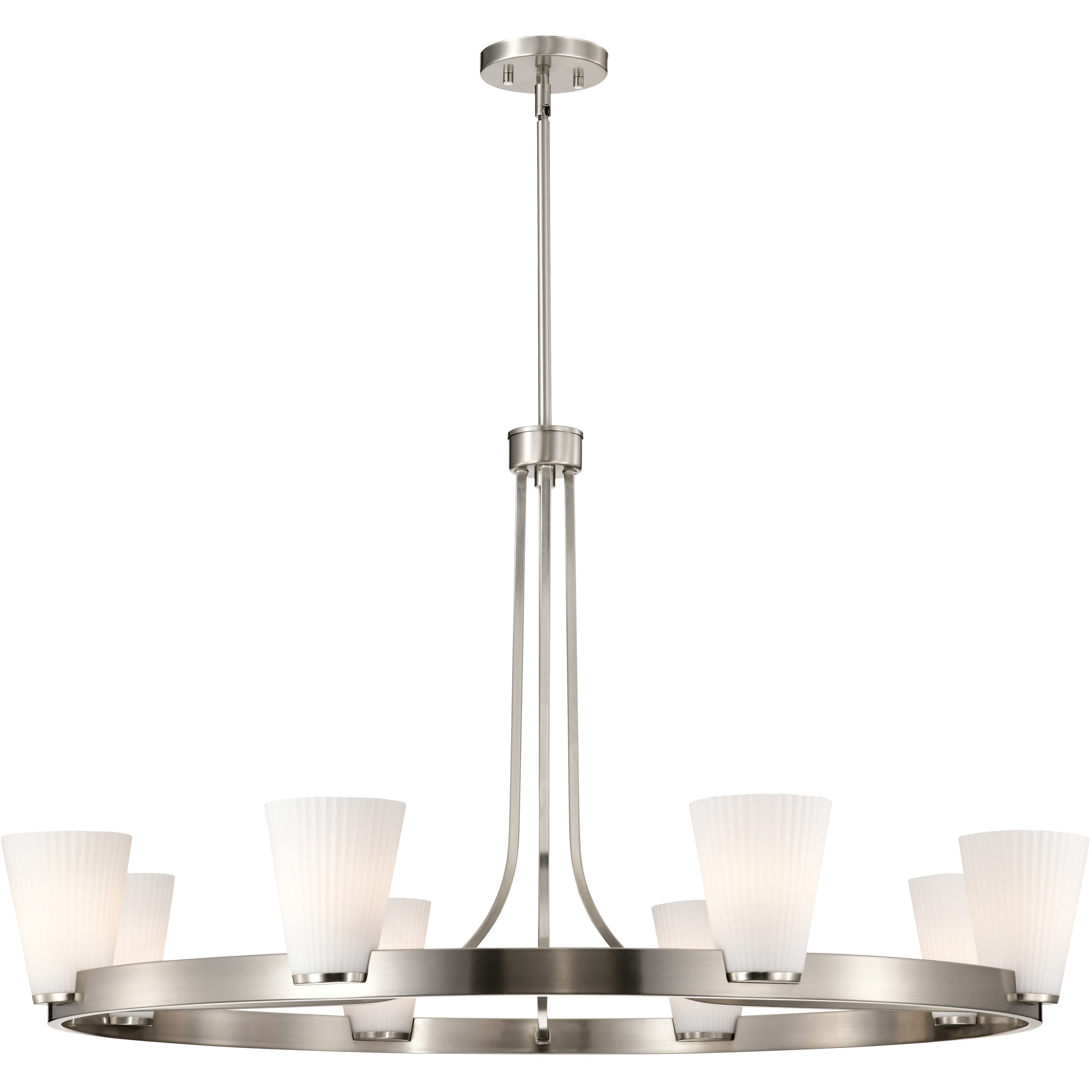 Royale 40 inch Brushed Nickel Chandelier Ceiling Light