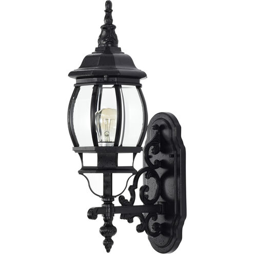 Central Park 1 Light 20 inch Textured Black Outdoor Wall Lantern