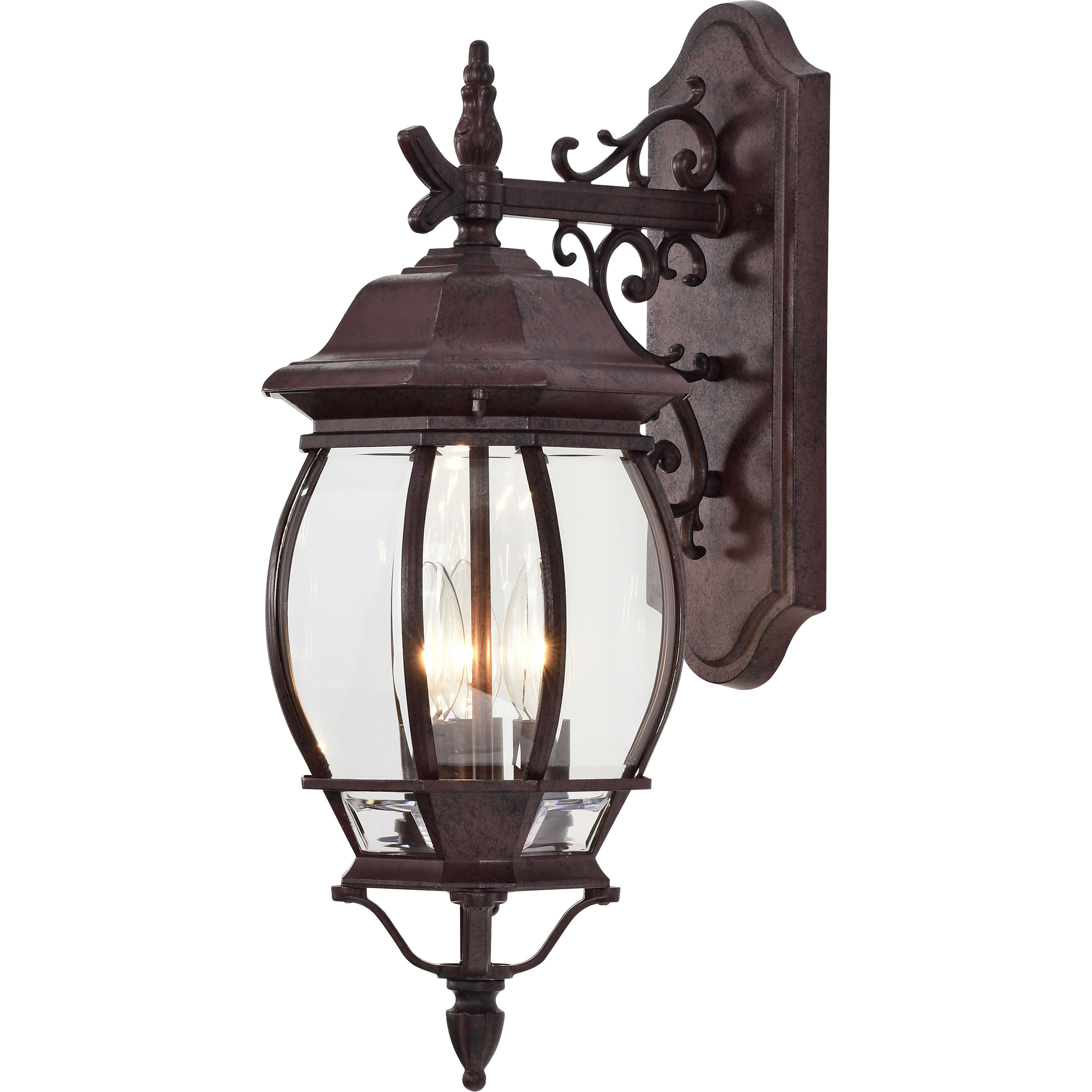3 light top outdoor wall lantern