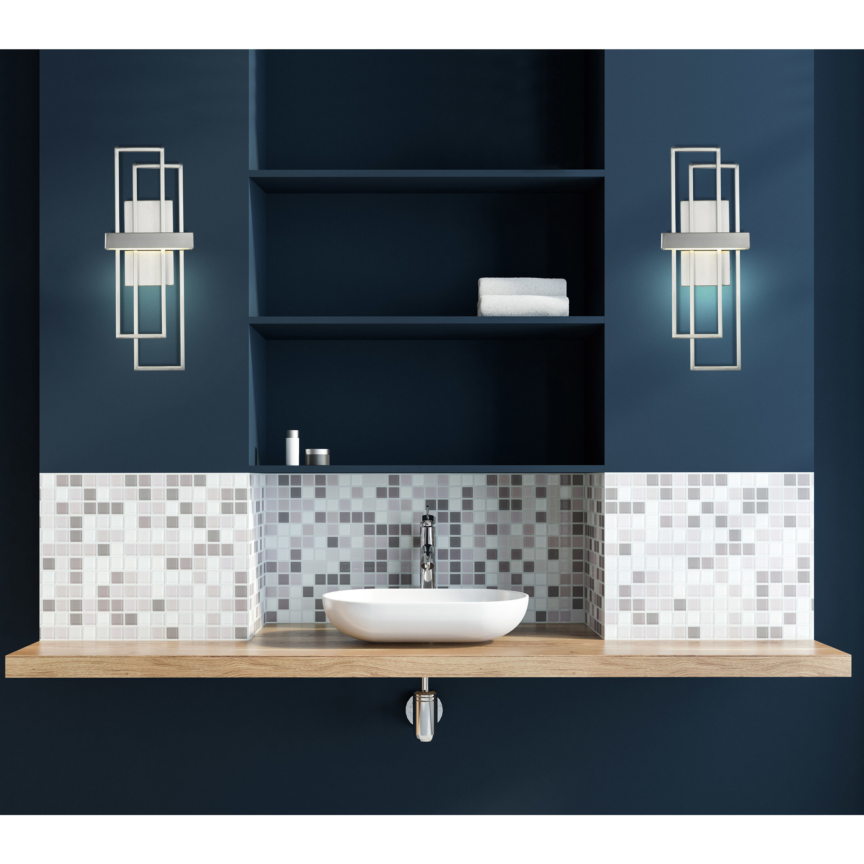 Frame LED 8 inch Brushed Nickel ADA Wall Sconce Wall Light