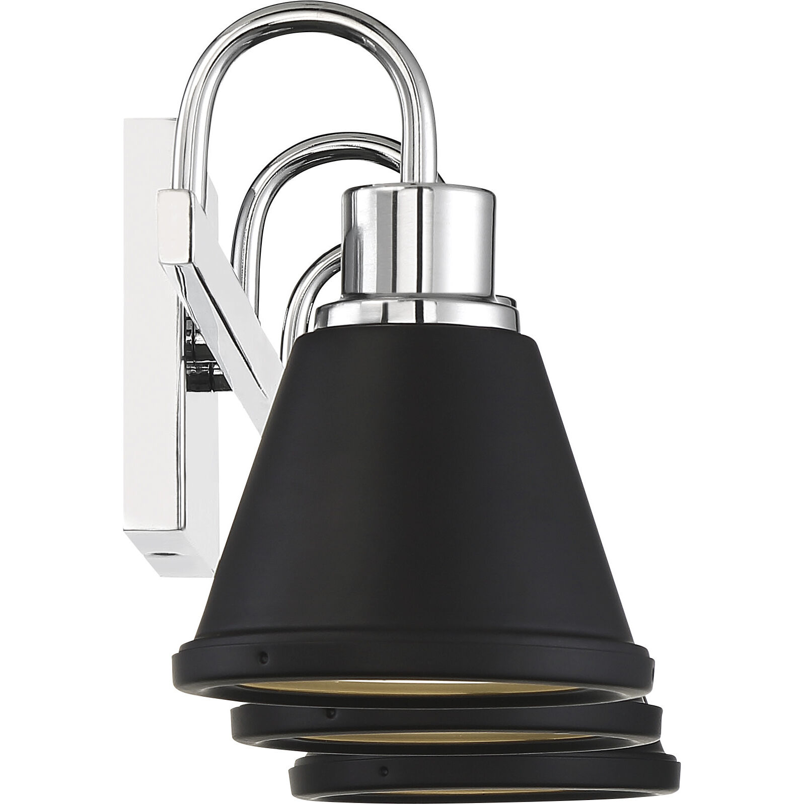 Bette LED 24 inch Polished Nickel and Matte Black Vanity Light Wall Light