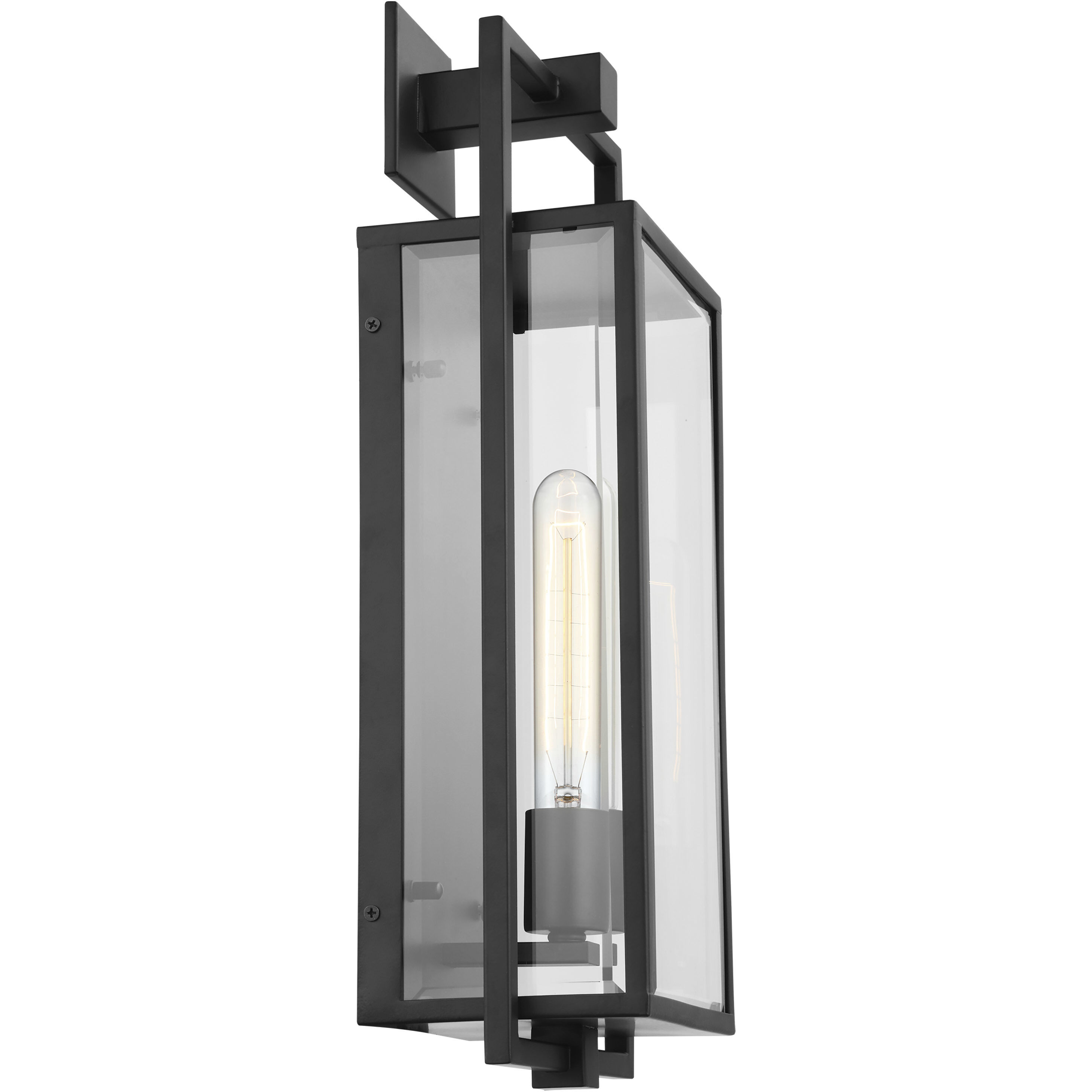 Exhibit 1 Light 20 inch Matte Black Outdoor Wall Sconce
