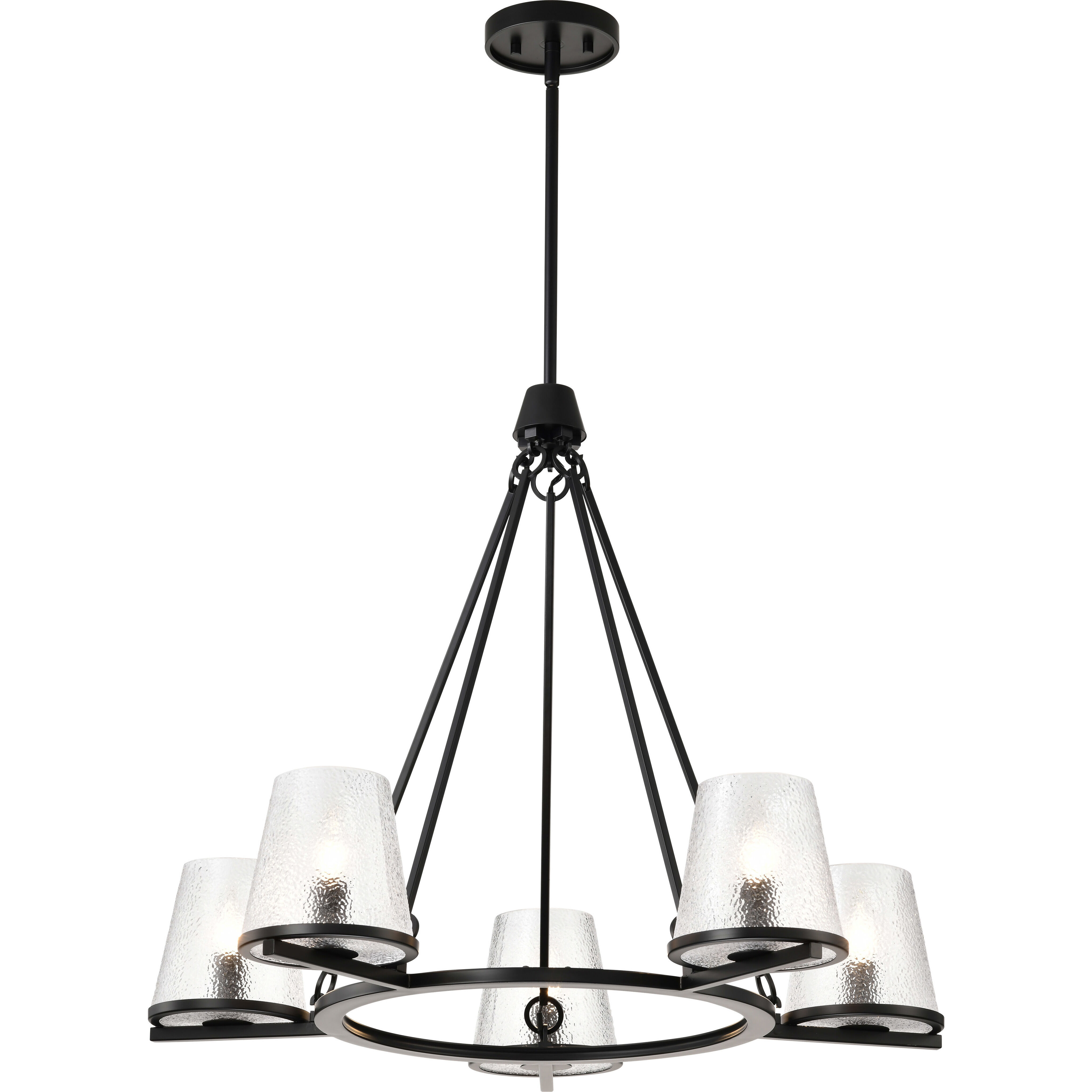Valentine 30 inch Black Chandelier Ceiling Light