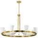 Royale 40 inch Burnished Brass Chandelier Ceiling Light