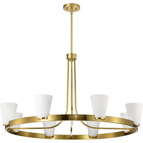 Royale 40 inch Burnished Brass Chandelier Ceiling Light