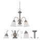 Ballerina 3 Light 20 inch Brushed Nickel Chandelier Ceiling Light