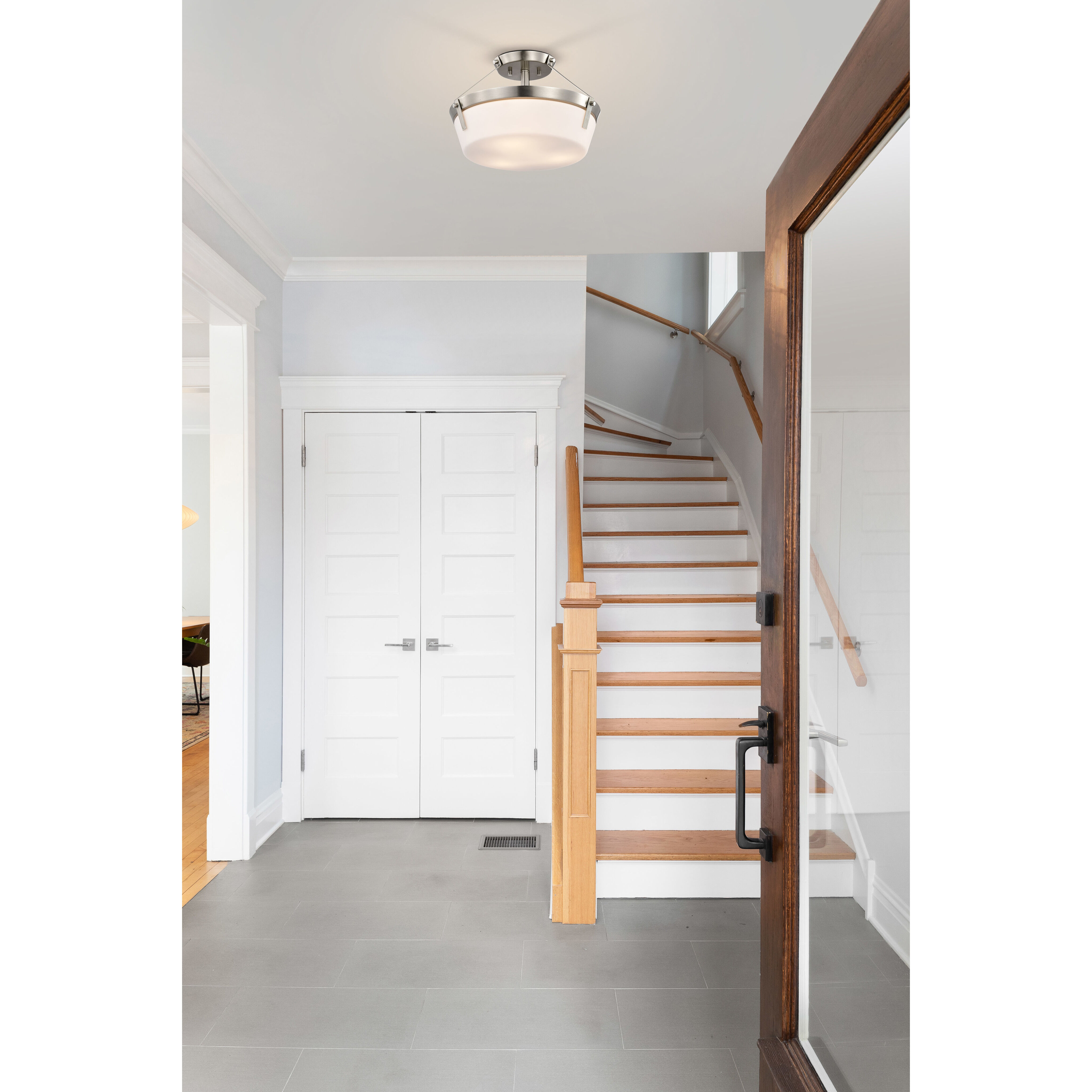 Rowen 4 Light 18.5 inch Brushed Nickel Semi Flush Mount Ceiling Light