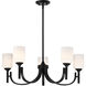Solara 30 inch Matte Black Chandelier Ceiling Light
