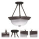 Brentwood 2 Light 13 inch Old Bronze Semi-Flush Ceiling Light