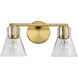 Gianna 16 inch Vintage Brass Vanity Wall Light