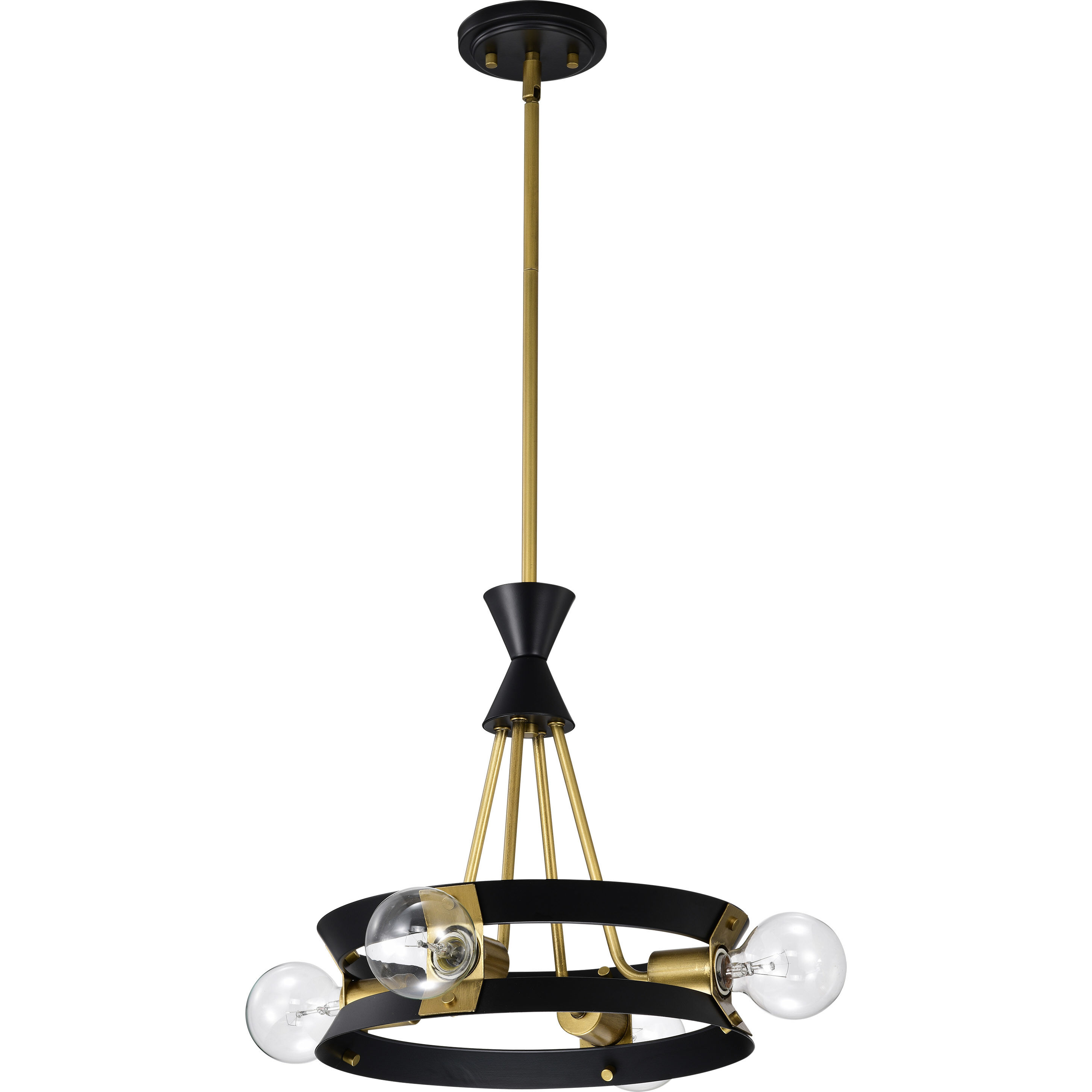 Marsden 4 Light 13.25 inch Matte Black Chandelier Ceiling Light