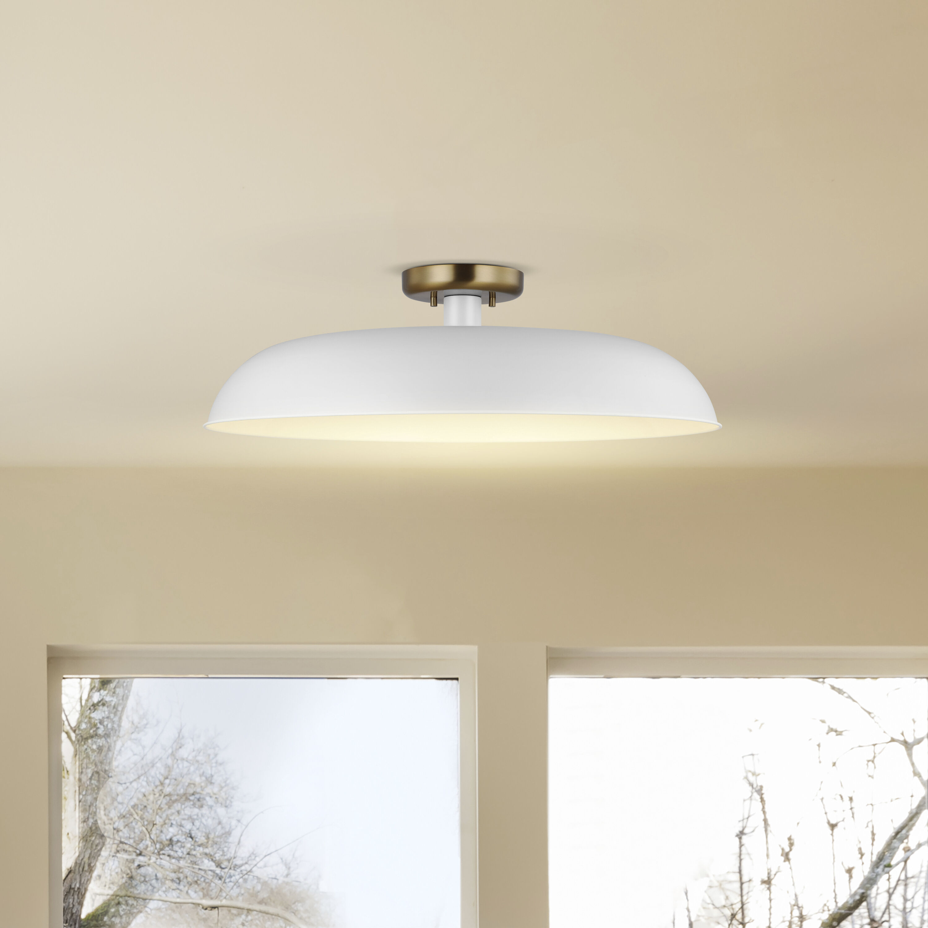24 inch semi flush mount ceiling light cheap