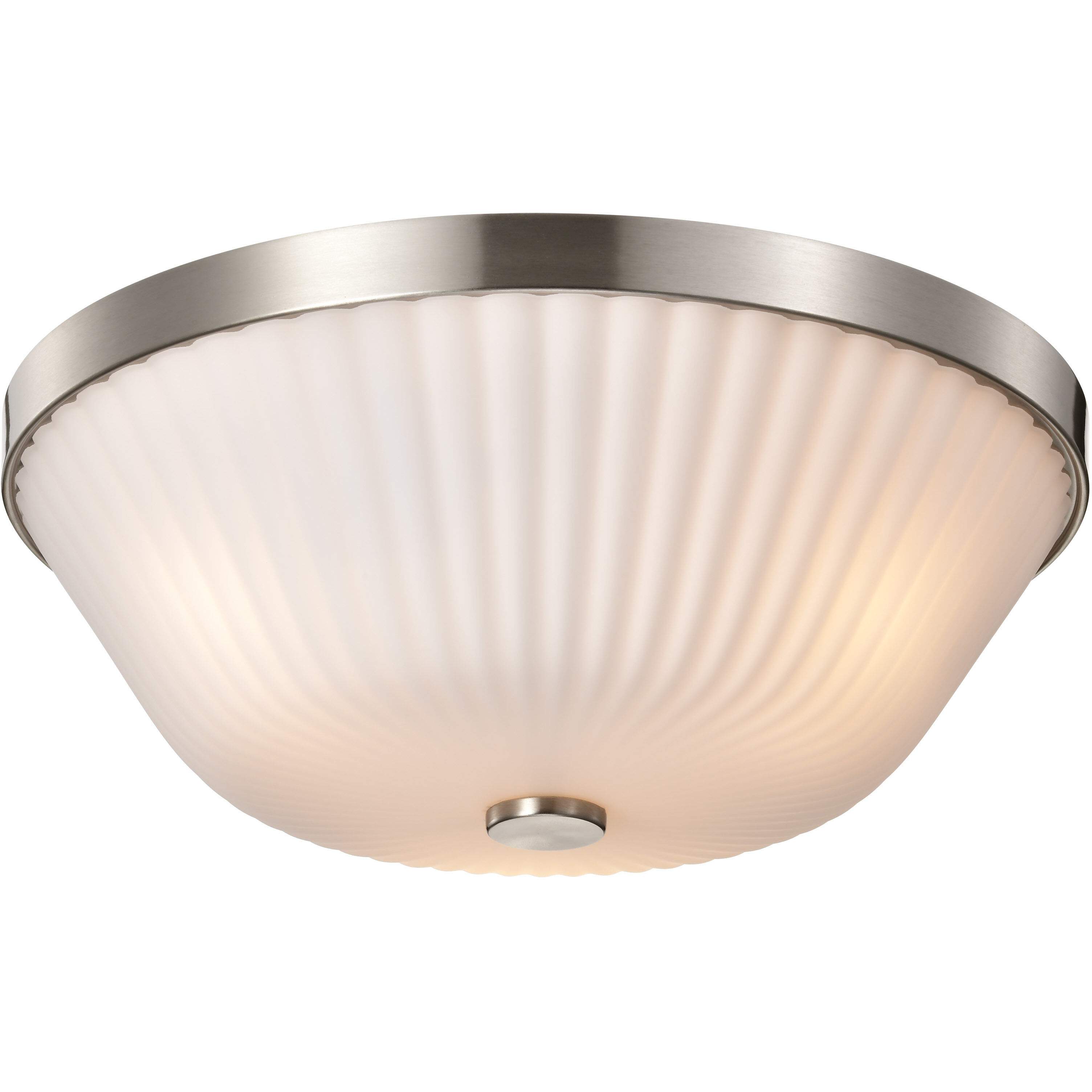 Royale 16 inch Brushed Nickel Flush Mount Ceiling Light