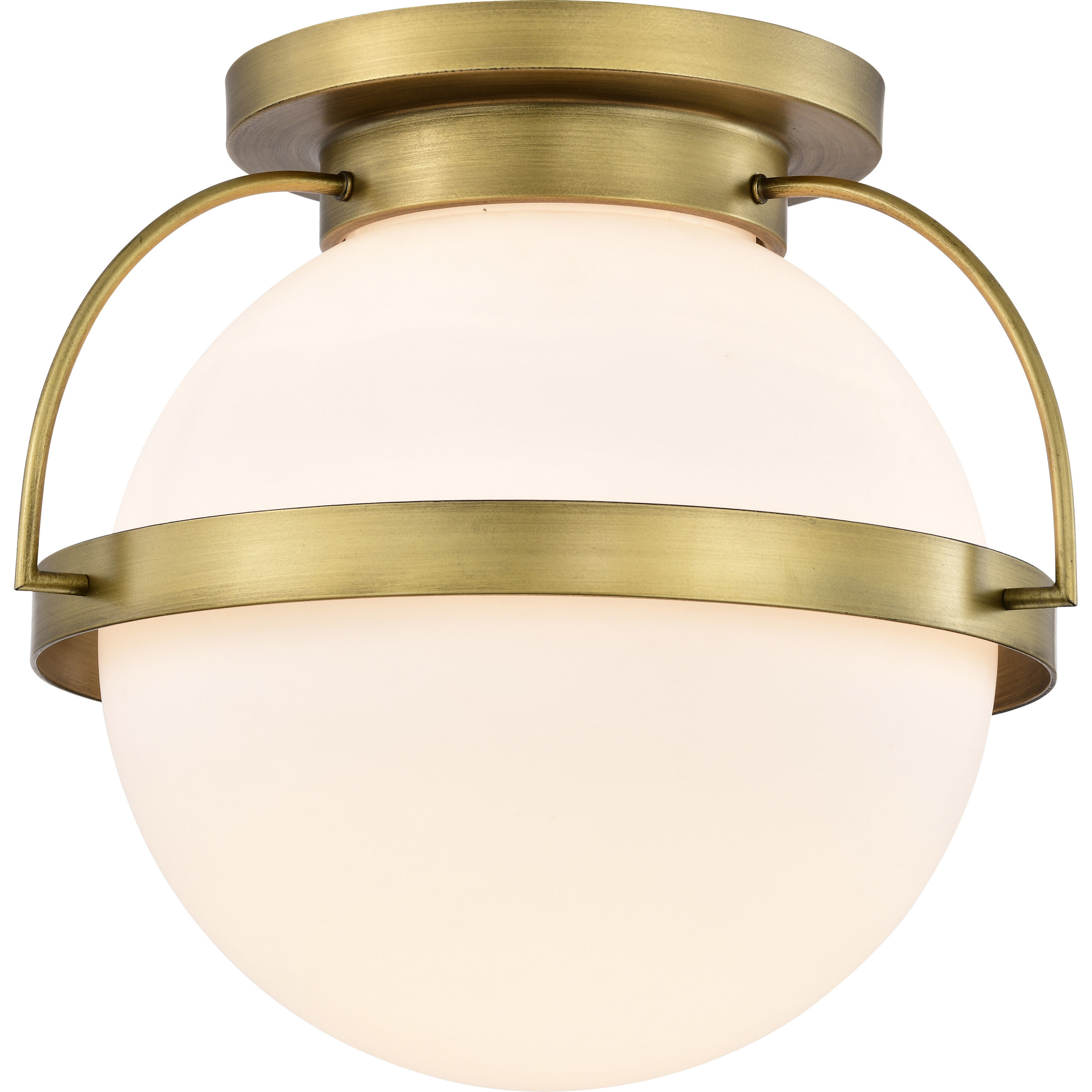 Lakeshore 1 Light 18 inch Natural Brass Flush Mount Ceiling Light
