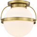 Lakeshore 1 Light 18 inch Natural Brass Flush Mount Ceiling Light
