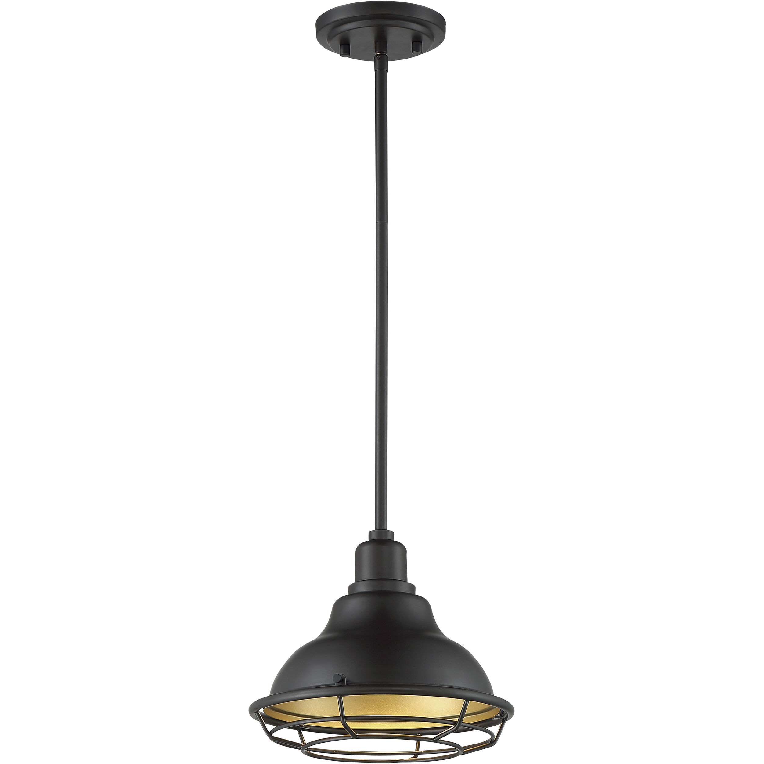 Newbridge 1 Light 9.75 inch Dark Bronze and Gold Pendant Ceiling Light