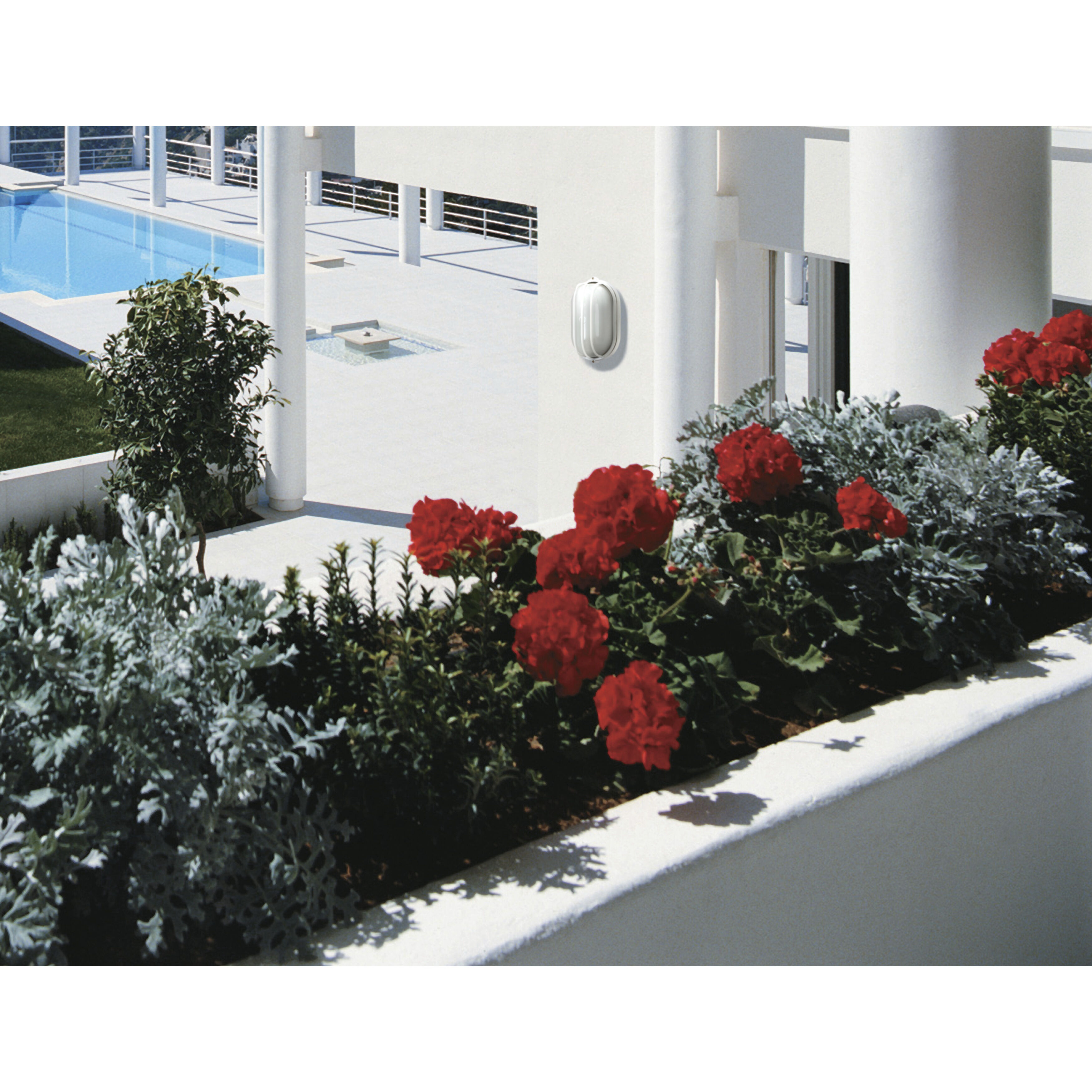 Brentwood 1 Light 10 inch Semi Gloss White Outdoor Bulk Head