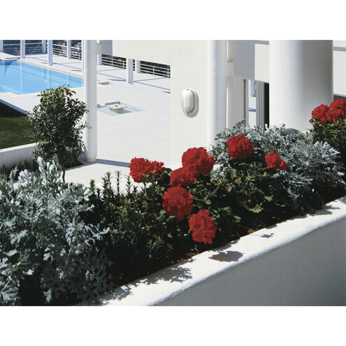 Brentwood 1 Light 10 inch Semi Gloss White Outdoor Bulk Head