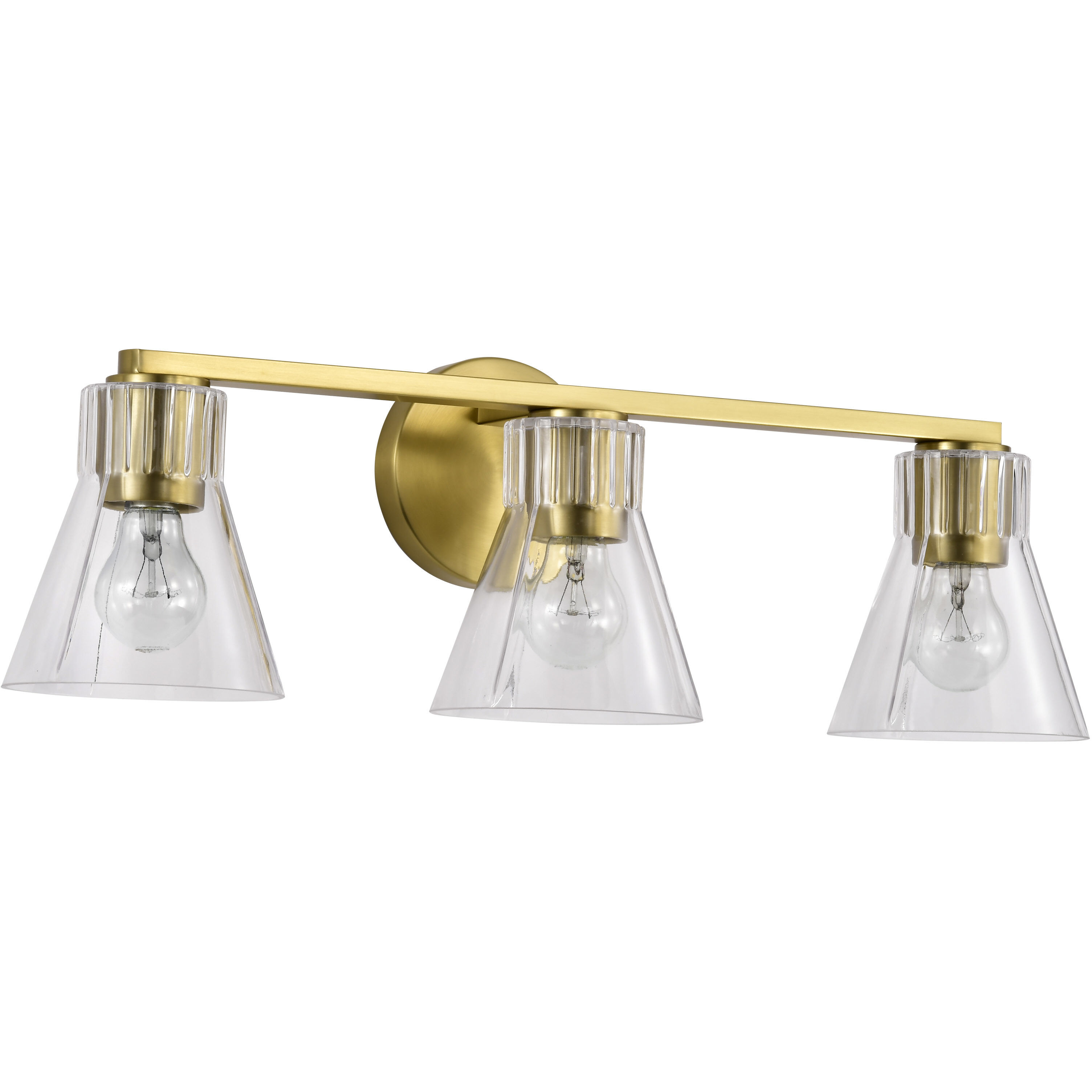 Gianna 24 inch Vintage Brass Vanity Wall Light