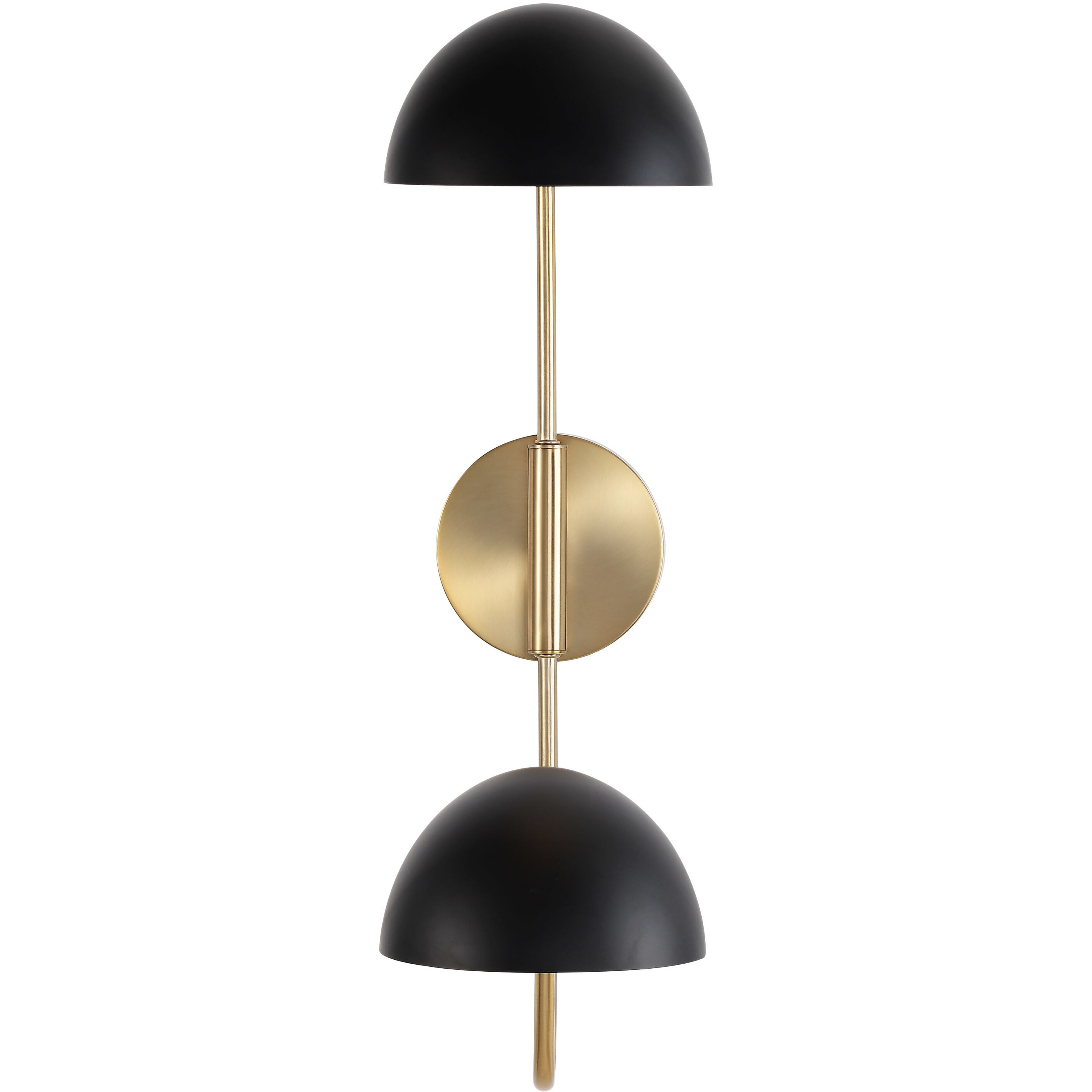 Trilby 1 Light 37 inch Matte Black/Burnished Brass Bathroom Vanity Lights Wall Light
