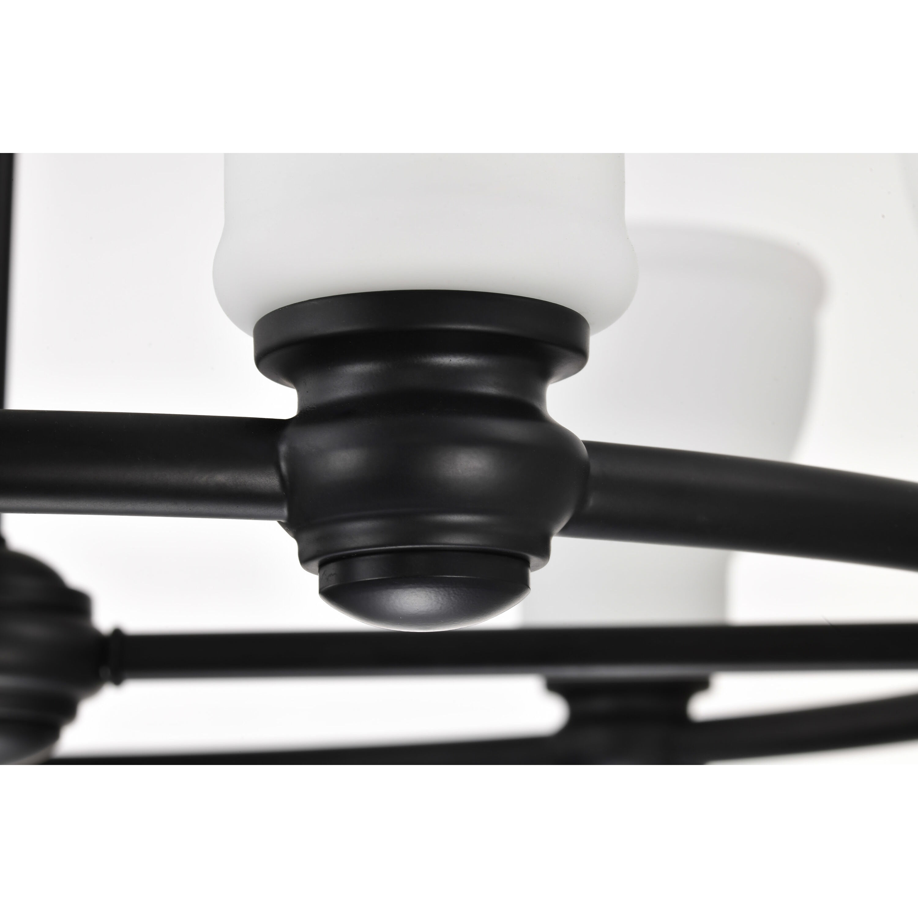 Russel 6 Light 28 inch Matte Black Chandelier Ceiling Light