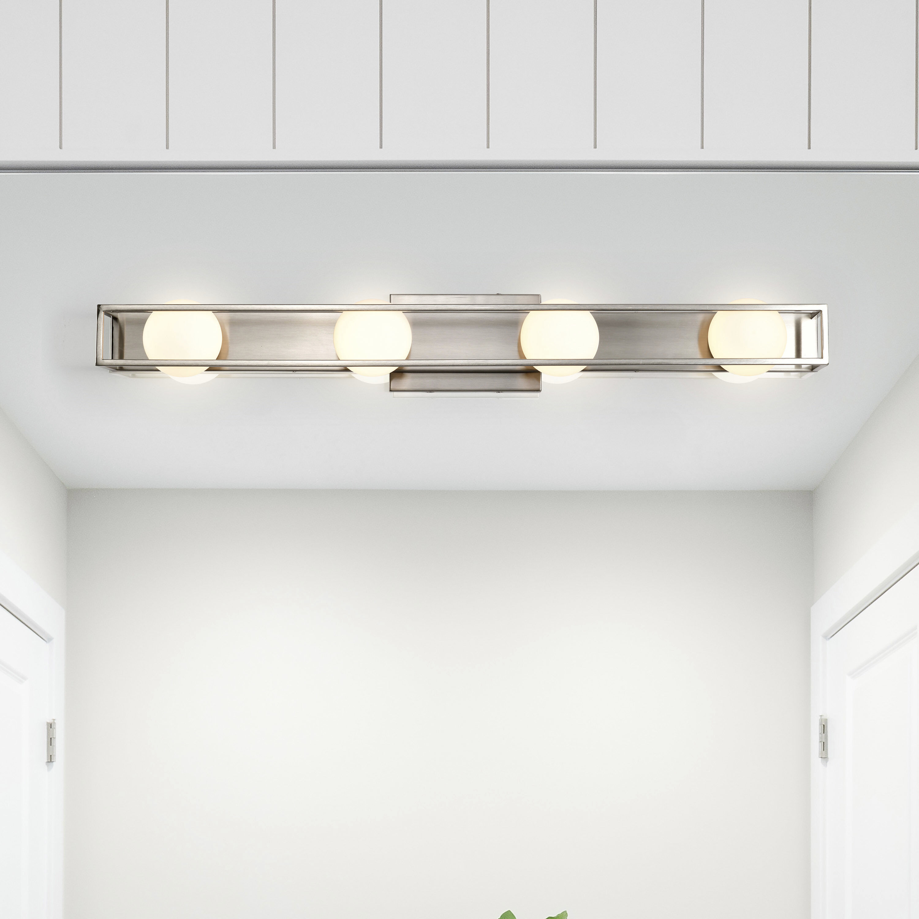 Jenkins LED 32.5 inch Brushed Nickel Vanity Light Wall Light