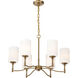 Liam 25 inch Burnished Brass Chandelier Ceiling Light